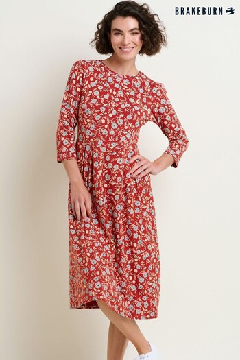 Brakeburn Red Poppy Midi Dress (N65709) | £60