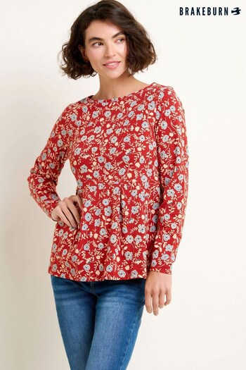 Brakeburn Red Poppy Long Sleeve T-Shirt (N65710) | £35