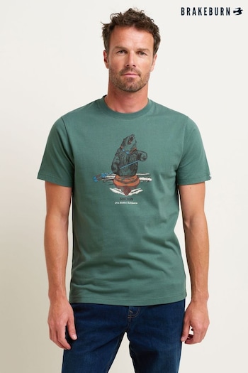 Brakeburn Green Kayak Bear T-Shirt (N65716) | £29