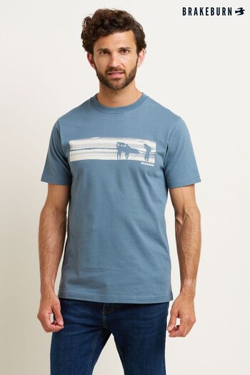 Brakeburn Blue Half Tone Surf T-Shirt (N65721) | £28