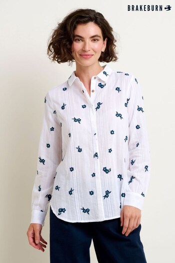 Brakeburn White Flora Shirt (N65722) | £55