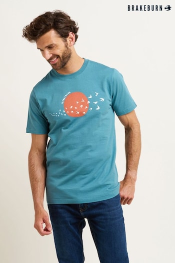 Brakeburn Blue Sunset Swallows T-Shirt (N65727) | £29