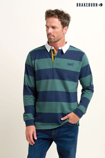 Brakeburn Blue Stripe Rugby Shirt (N65729) | £50