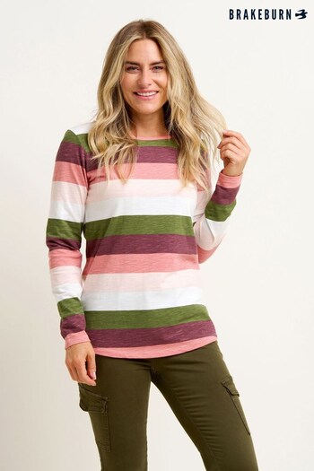 Brakeburn Multi Stripe Long Sleeve T-Shirt (N65730) | £30