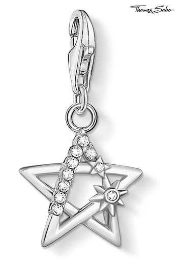 Thomas Sabo White Sparkling Shooting Star Charm Bracelet- Zirconia Stones (N65764) | £39