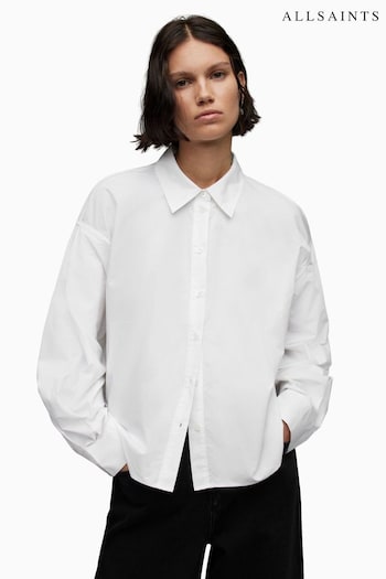 AllSaints White Eliana Shirt (N65811) | £129