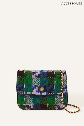 Accessorize Green Tweed Cross-Body Bag (N65944) | £32