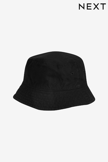 Black Canvas Bucket Hat (3mths-16yrs) (N66054) | £6 - £10