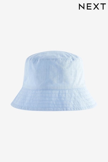 Light Blue Linen Blend Bucket Hat (3mths-16yrs) (N66060) | £7 - £11