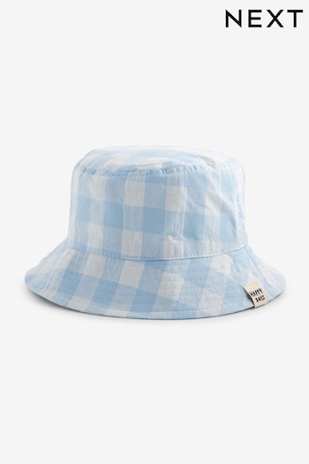 Blue Check Bucket Hat (3mths-10yrs) (N66074) | £7 - £9