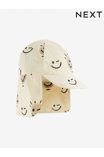 Neutral Smile Print Legionnaire Hat (3mths-10yrs) (N66079) | £7.50 - £9.50