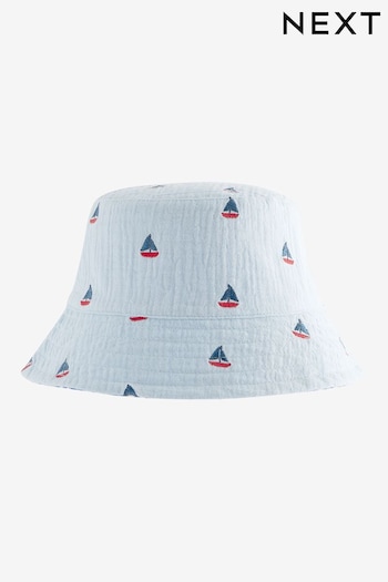 Blue Boats Reversible Bucket Hat (3mths-16yrs) (N66087) | £8 - £9
