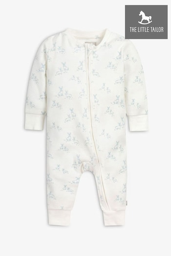 The Little Tailor Baby Cream Front Zip Soft Cotton Sleepsuit (N66123) | £21