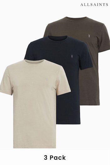 AllSaints Green Tonic Crew T-Shirts 3 Pack (N66124) | £89