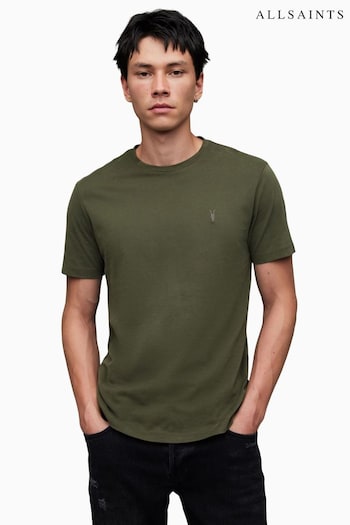 AllSaints Green Brace Crew T-Shirt (N66126) | £35