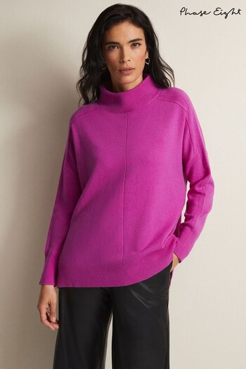 Phase Eight Purple Alice Wool Cashmere Jumper (N66172) | £119