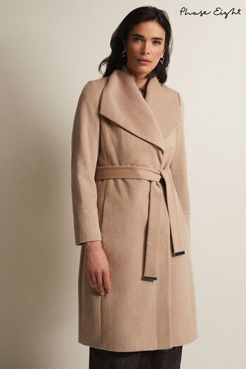 Phase Eight Nicci Wool Smart Brown Coat (N66186) | £225