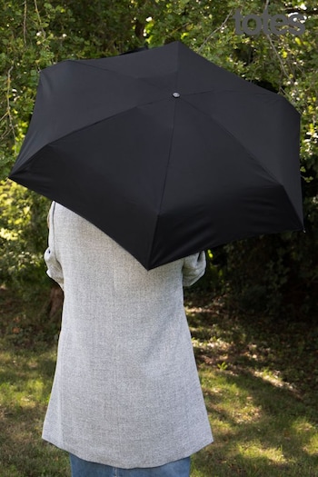 Totes shell Black Eco Xtra Strong Mini Plain Umbrella (N66222) | £26