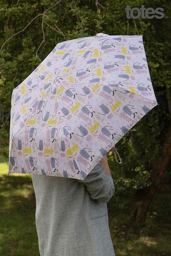 Totes Natural Eco Supermini Dotty Cats Print Umbrella (N66235) | £18