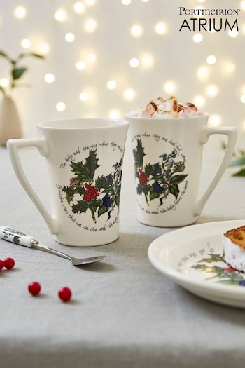 Portmeirion The Holly and the Ivy Set of 2 Mugs (N66272) | £35