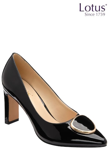 Lotus Black Pointed Toe Court Shoes (N66283) | £65