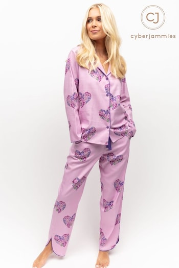 Cyberjammies Pink Curve Long Sleeve Pyjama Set (N66328) | £52