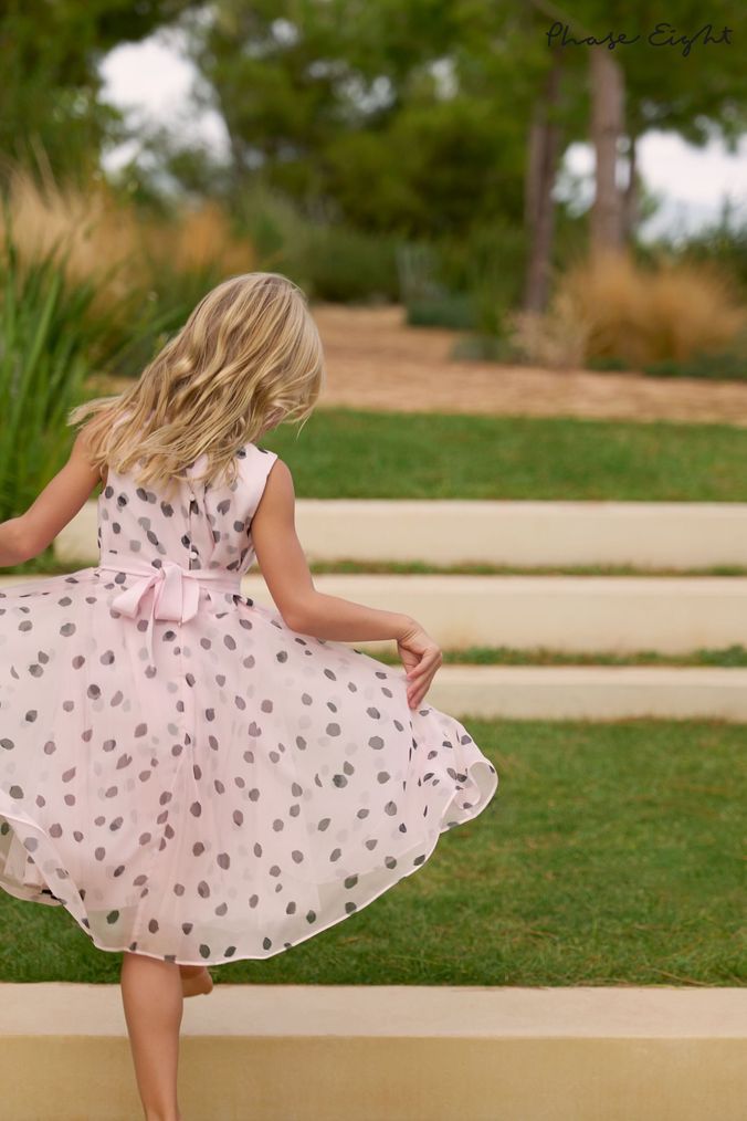 Polka dot flower girl dress new arrivals
