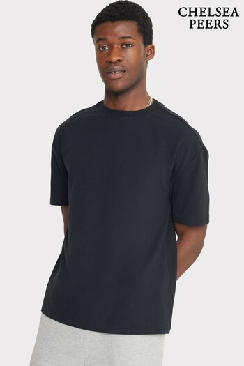 Chelsea Peers Black Organic Cotton Crewneck T-Shirt (N66355) | £30