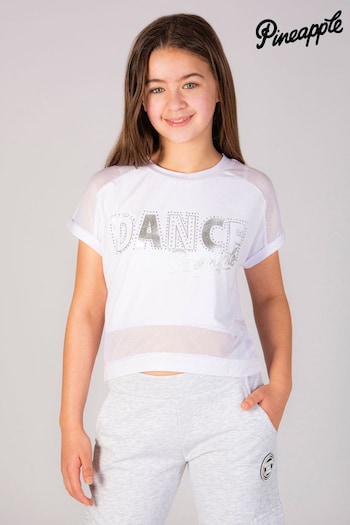 Pineapple embroidery Dance Crop T-Shirt (N66360) | £22