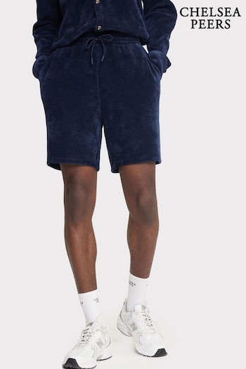 Chelsea Peers Blue Corduroy Sweat Shorts (N66382) | £40