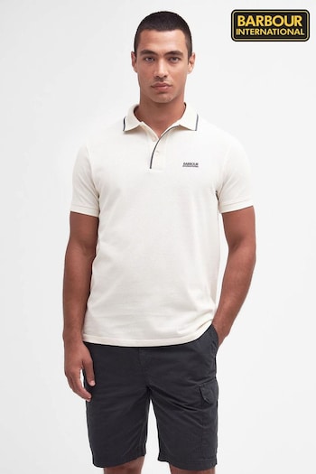 Barbour® International White Moor Polo Shirt (N66466) | £55