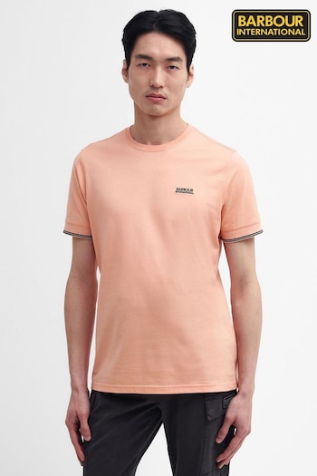 Barbour® International Pink Philip Tipped Cuff T-Shirt (N66470) | £40