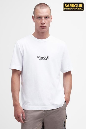 Barbour® International Oversize Simons White T-Shirt (N66471) | £35