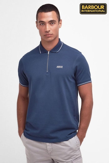 Barbour® International Blue Dean Tea Polo Shirt (N66533) | £60