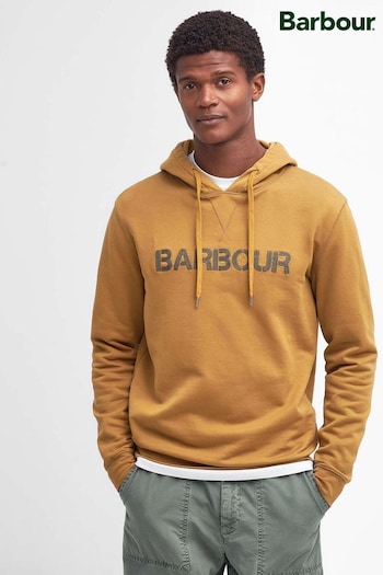 Barbour® Black Yellow Farnworth Logo Hoodie (N66545) | £119