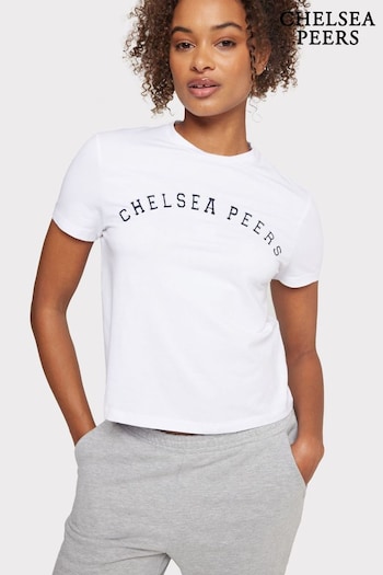 Chelsea Peers White Organic Cotton Logo Crop T-Shirt (N66550) | £30