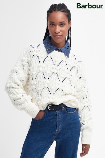 Barbour® White Glamis Knitted Jumper (N66592) | £129