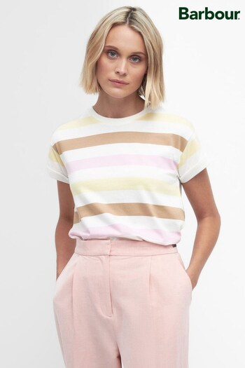 Barbour® Cream Lyndale Stripe T-Shirt (N66603) | £33