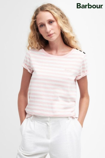 Barbour® Pink Ferryside Striped T-Shirt (N66620) | £40