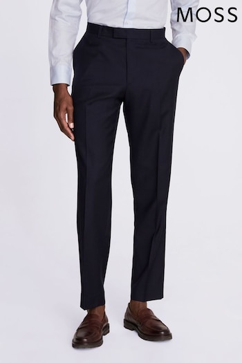 MOSS Blue Regular Fit Twill Hot Trousers (N66672) | £130