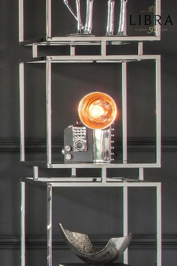 Libra Interiors Black/Silver Lichfield Camera Lamp (N66742) | £145