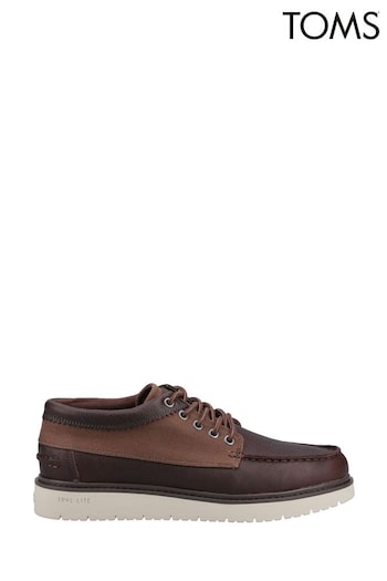 TOMS TRVL Lite Forrest in Leather and Waxed Canvas Brown Shoes (N66751) | £125