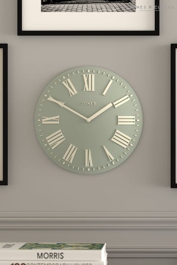 Jones Clocks Sage Green Strand Wall Clock (N66758) | £30