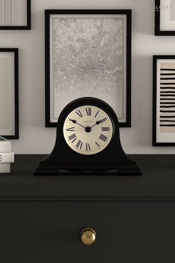 Jones Clocks Black Speakeasy Roman Numeral Mantel Clock (N66761) | £25