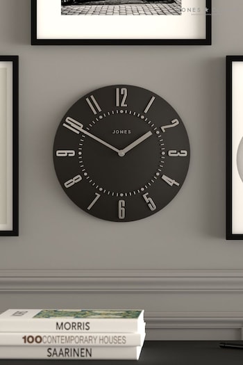 Jones Clocks Blizzard Grey Juke Wall Clock (N66763) | £30