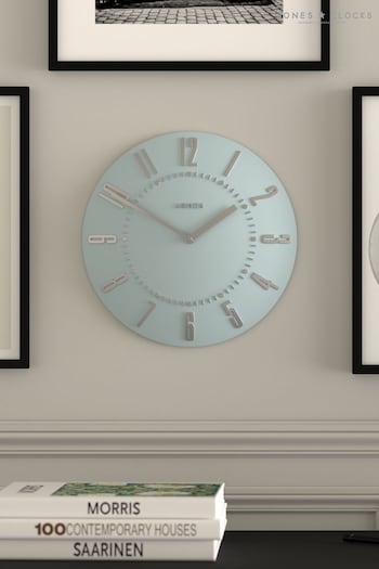 Jones Clocks Clear Blue Juke Wall Clock (N66767) | £30