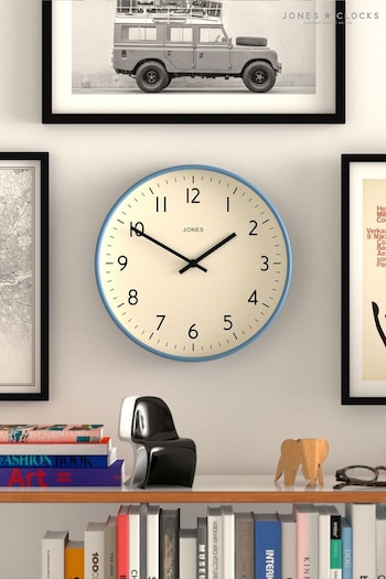 Jones Clocks Mid Blue Jam Wall Clock (N66769) | £30
