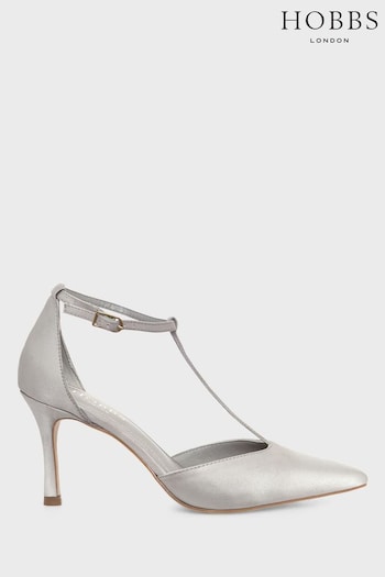 Hobbs Silver Alice T-Bar Shoes (N66867) | £149