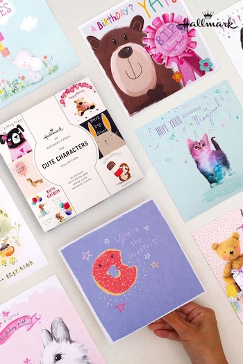 Hallmark White 20 Pack Birthday Cards In Cute Characters Designs (N66907) | £15