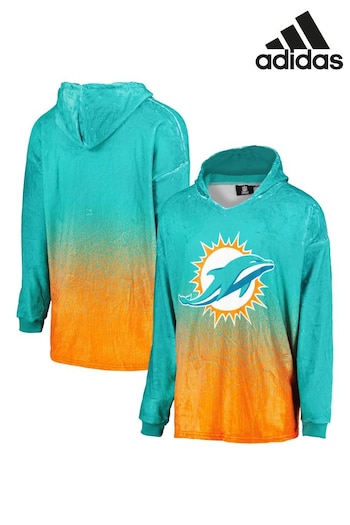 adidas Green NFL Miami Dolphins Gradient Fleece Hoodie (N66947) | £45